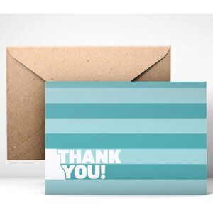 (24pcs) Thank You Cards Set, Modern Design"dots-Lines